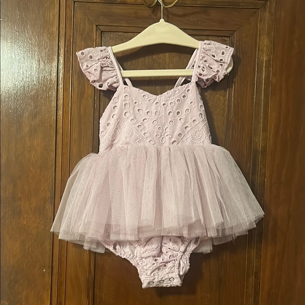 Light purple Eyelet Ruffle Baby Dress